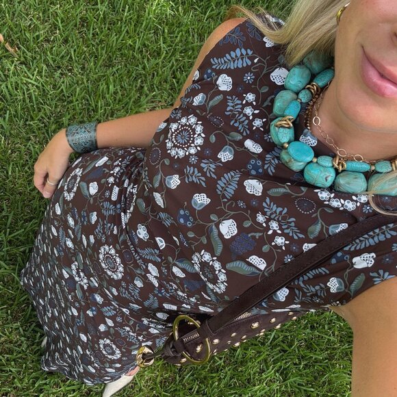 Hill House Home_The Sloane Dress_Chocolate Swedish Floral_Size M_NEVER WORN - Picture 3 of 3